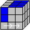 Kostka Rubika - układanie górnej ściany, wkładanie z dolnej ściany